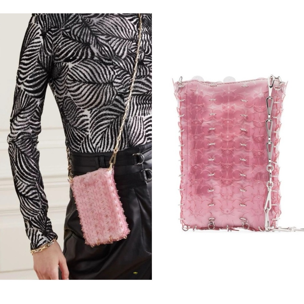 Paco Rabanne Hawaii Mini 69 Sequin Bag In Pink